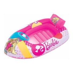 JUGUETE PILETA INFLABLE BOTE BARBIE 114x71cm CON VOLANTE