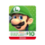 Tarjeta digital Nintendo eShop $10