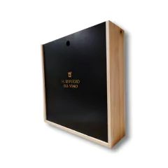 Estuche de madera dos botellas + Productos Gourmets