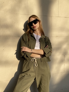 CAMISACO CROP gabardina - comprar online