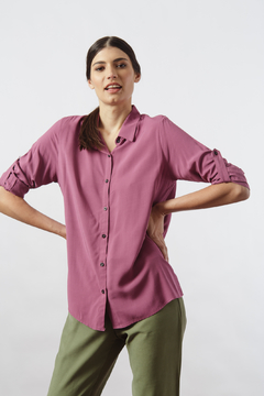 CAMISA CON CHARRETERA VOILE (24023)