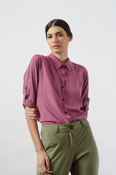 CAMISA CON CHARRETERA VOILE (24023) en internet