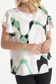 255411 - blusa volados saten - comprar online