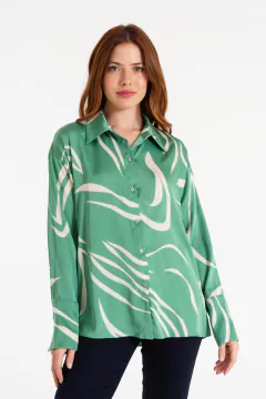 26034 CAMISA ESTAMPADA DETALLE PUÑO