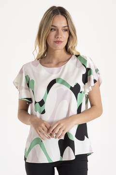 255411 - blusa volados saten