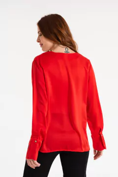 260061 BLUSA ESC V SATEN - ARYE