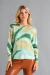 Blusa escote V en espalda estampada (14532)