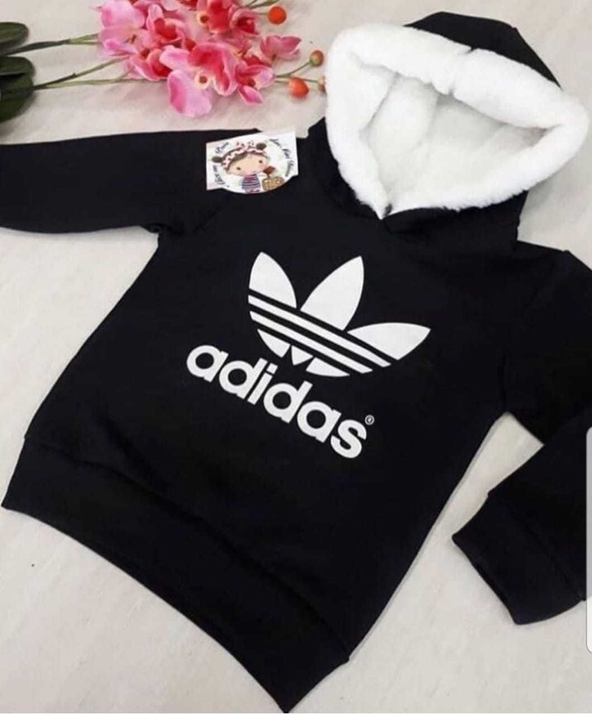 blusa de moletom infantil adidas