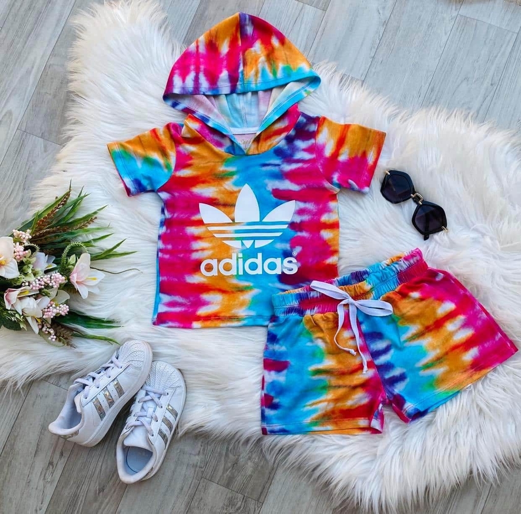 conjunto adidas infantil short e blusa