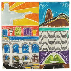 Lenço de Seda Rio De Janeiro G - comprar online