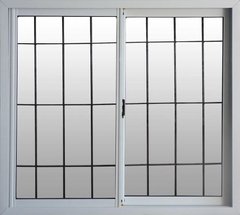 Ventana Aluminio Con Rejas 100x100