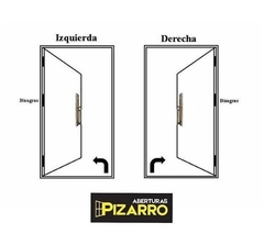 Puerta Inyectada Pintura Epoxi 135x2.00 derecha en internet