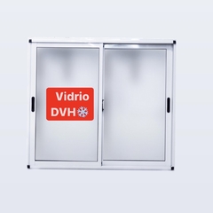 Ventana moderna con tapajuntas Y DVH 100x100