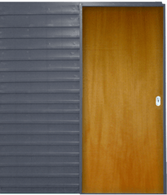 Puerta de embutir de cedro 70 muro 15