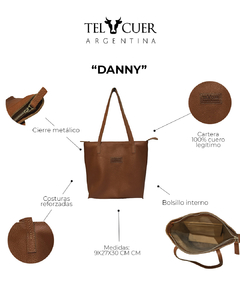 Cartera Danny de cuero legitimo