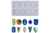 MOLDE SILICONA 10 LLAVEROS GEOMETRICOS lo