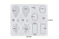 MOLDE SILICONA p/RESINA 14 AROS