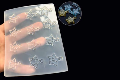 MOLDE SILICONA p/RESINA x 12 DIJES ZODIACO ESTRELLA en internet