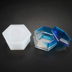 MOLDE ALHAJERO FORMA HEXONAL CON TAPA