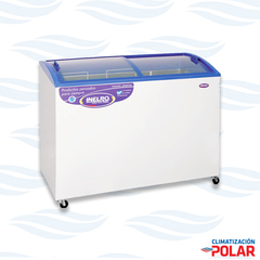 Freezer Horizontal INELRO tapa de vidrio Plano Inclinado 333 lts Mod FIH 350 PI