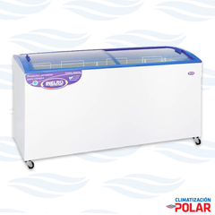 Freezer Horizontal INELRO tapa de Vidrio Plano Inclinado 528 lts Mod FIH 550 PI