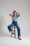 CALÇA LOW RISE PUREZA SKY REF.202302