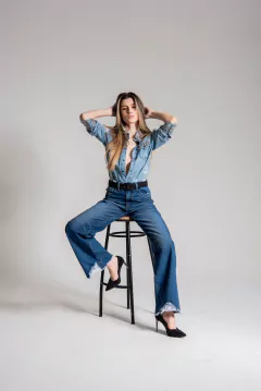 CALÇA LOW RISE PUREZA SKY REF.202302