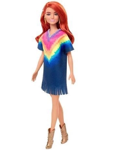 Barbie Fashionista 141 - Ruiva e vestido Tie dye