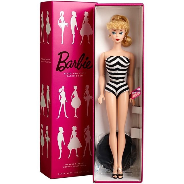 Barbie Barbie  Lister - Barbie - Roupa Listrada Preto e Branco - 1un -  Mattel - Barbie