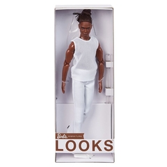 Barbie Looks Ken doll - Brunette with braids and bun ( negro ) - comprar online