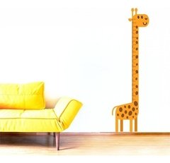 Adesivo De Parede Infantil Régua De Altura Girafa Deserto