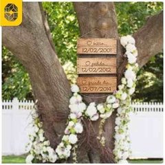 Conjunto Com 3 Placas Para Casamento Wedding Estrutura Festas - comprar online