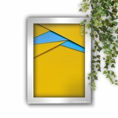 Quadro Decorativo Abstract Yellow And Blue Mod 01 - comprar online