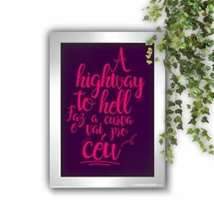 Quadro Decorativo A Highway to Hell White - comprar online