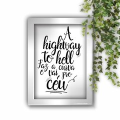 Quadro Decorativo A Highway to Hell White - comprar online