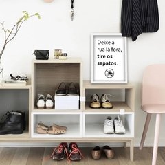 Quadro Decorativo para Entrada de Casa Deixe a Rua lá Fora, Tire os Sapatos - comprar online