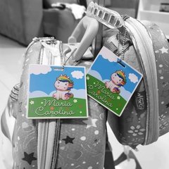Kit com 02 Tags de Identificação Escolares Personalizadas para Mochilas e Lancheiras