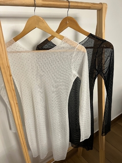 vestido de microtul con strass HUSTON