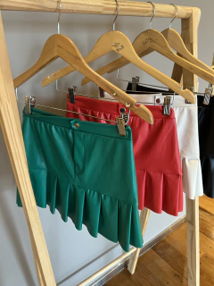 Pollera cuerina Scarlet