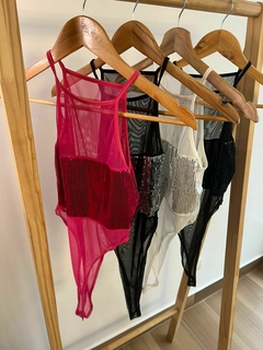 body de tul y lentejuelas casablanca