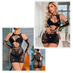 Vestido malla sexy