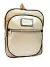 MOCHILA MATERNAL "FLORIDA" DORADA CON MATELASSE BEIGE