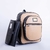 MOCHILA MATERNAL "FLORIDA" GRIS CON MATELASSE BEIGE - comprar online