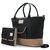 Bolso Maternal "Juana" Ecocuero Negro y Matelasse Beige