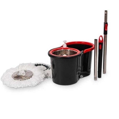 BALDE CON MOPA CENTRIFUGADORA NEGRO - comprar online