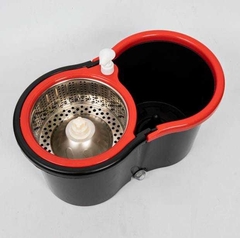 BALDE CON MOPA CENTRIFUGADORA NEGRO - NetFull