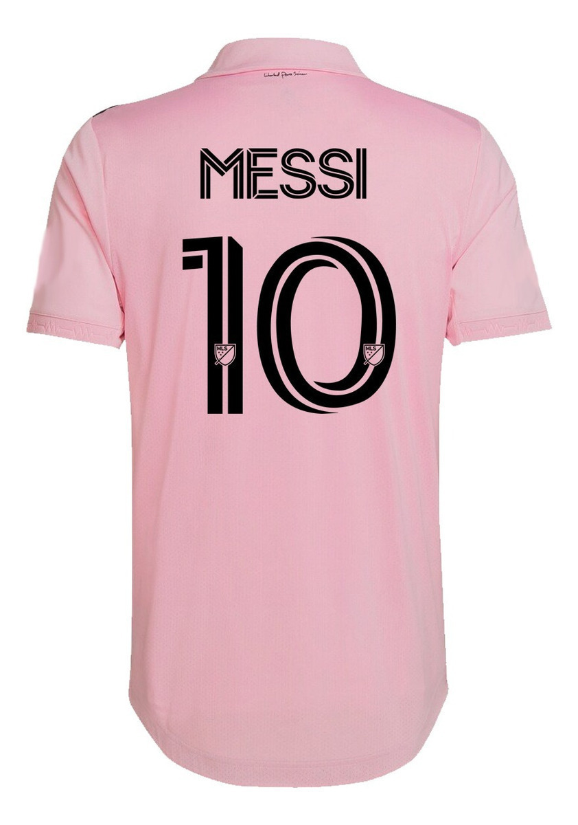 Vista frontal da camisa de futebol do jogador 10 do inter miami