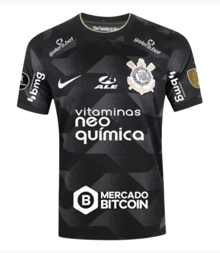 Camisa Corinthians Juvenil Pré-Jogo Nike - Branco+Preto