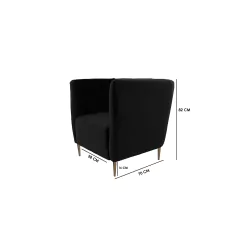 Sillón ocasional Duilio negro - Ganza Muebles