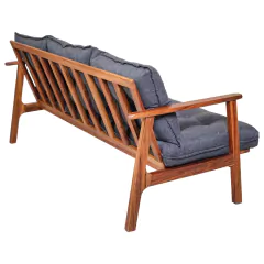 Sala 3,2 Biko baco charcoal Parota solida - Ganza Muebles